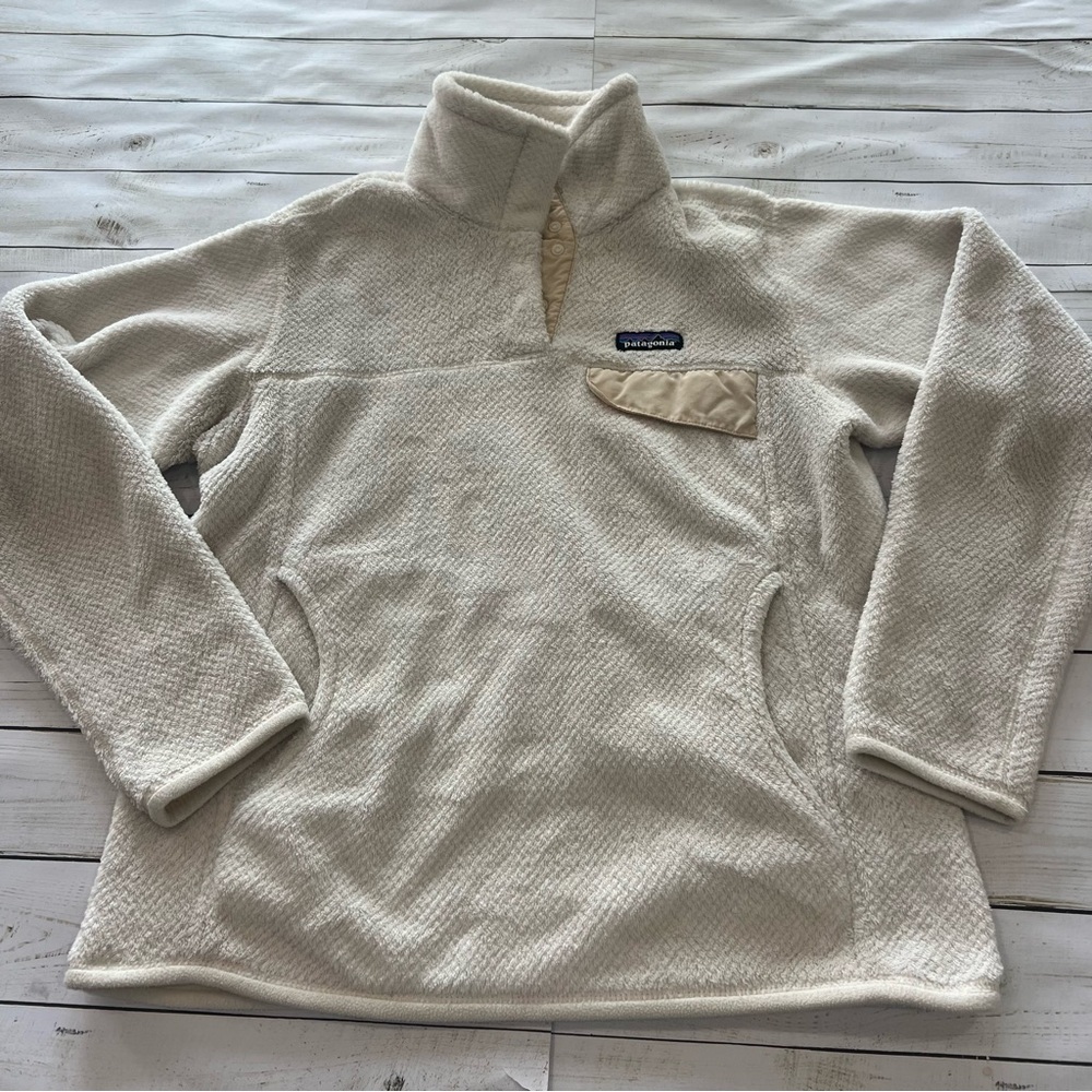 Patagonia Off-White Cowl Neck Sweater